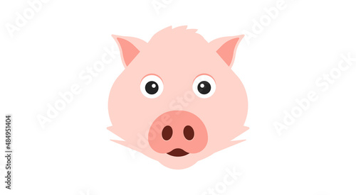 pig face isolated vector emoji illustration