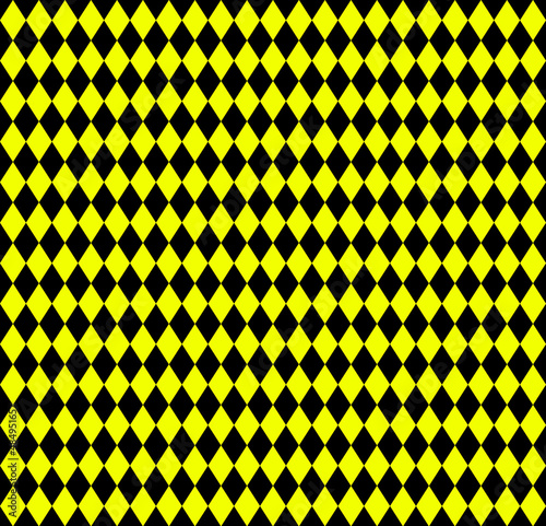 Background black and yellow geometric pattern seamless. vector illustration