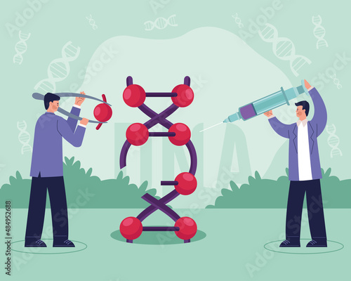 genetic laboratory male scientists