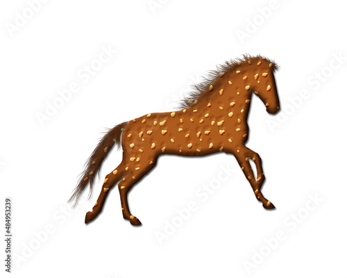 Horse Animal symbol Cookies chocolate icon logo illustration