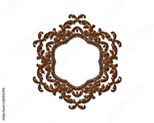 Mandala flower frame symbol Cookies chocolate icon logo illustration