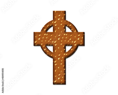 Christian Christ Cross symbol Cookies chocolate icon logo illustration