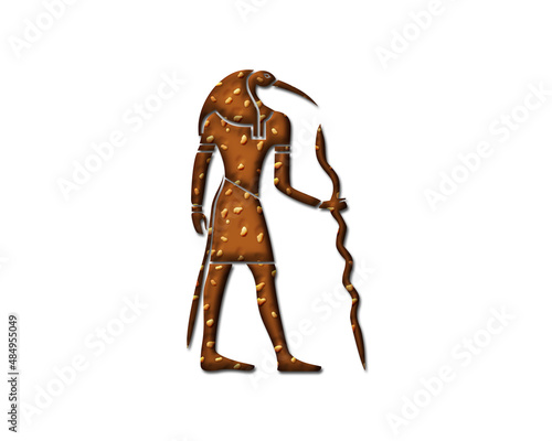 Thoth Egyptian God symbol Cookies chocolate icon logo illustration
