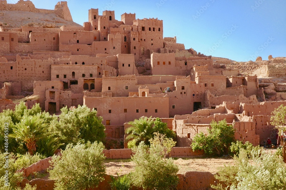Paese  e oasi nel deserto del Marocco 
