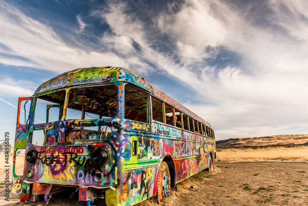 Fototapeta premium old school bus