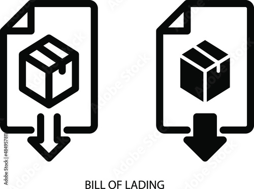 A bill of lading icon
