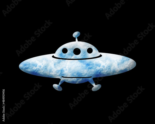 ET UFO Aliens Spacecraft symbol Cloads icon Cloady logo illustration