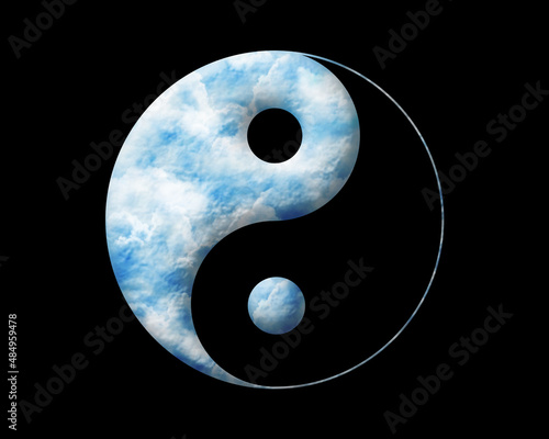 Yinyang Taoism, Yin Yang symbol Cloads icon Cloady logo illustration photo