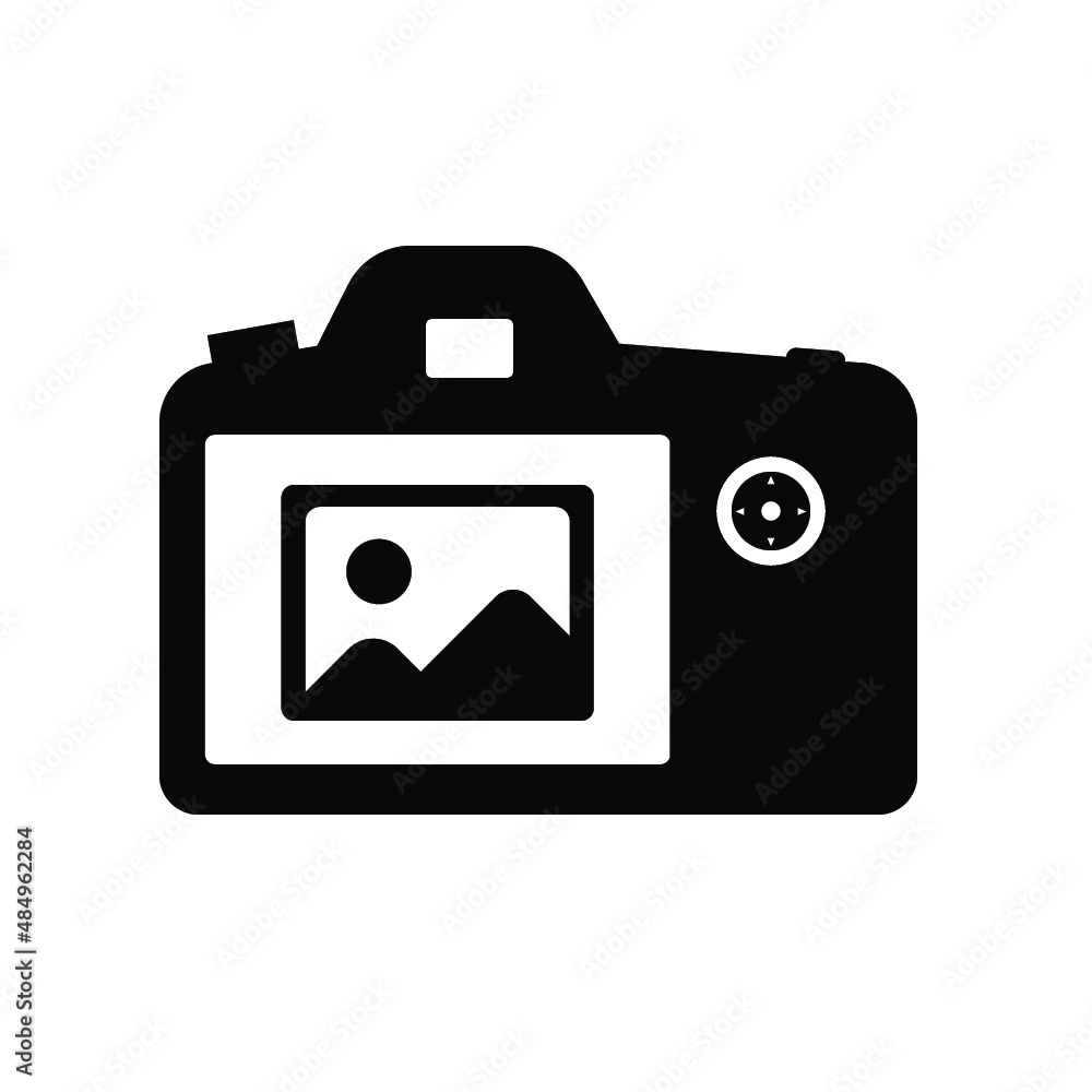 Camera icon. Modern simple snapshot photography sign. Trendy design symbol for website, web button, mobile app. Vector image. Logo illustration. Camera icon. Modern simple snapshot photography sign. Trendy design symbol for website, web button, mobile app. Vector image. Logo illustration.