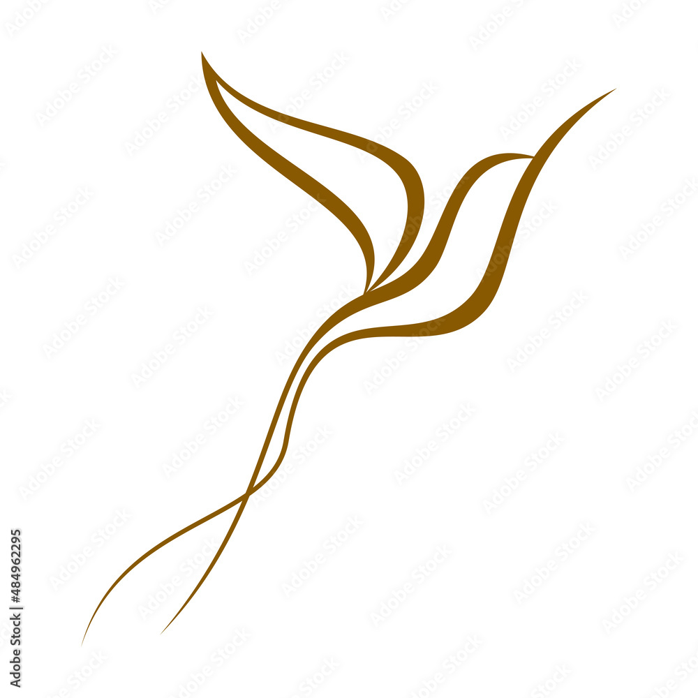 Hummingbird logo. Abstract concept, icon. Vector illustration isolated on white background. Hummingbird logo. Abstract concept, icon. Vector illustration isolated on white background.