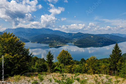 The lake Bicaz in carpathian landscape of romania