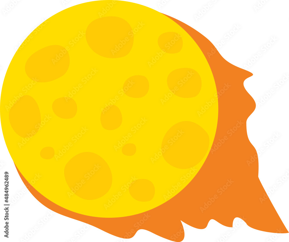 Fototapeta premium Shooting star with flames