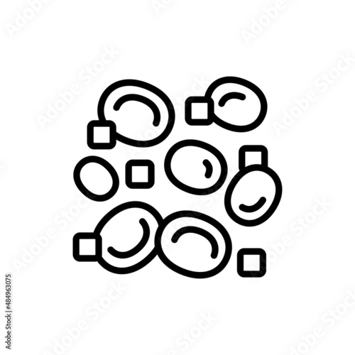 Blood glucose line icon. Isolated vector element.