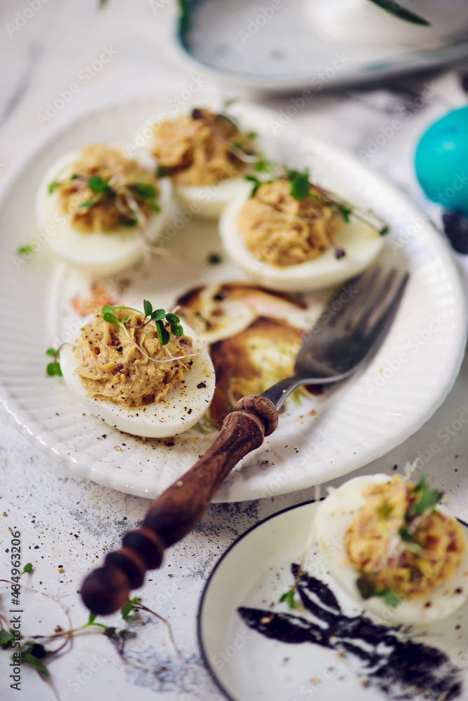 Easter Deviled eggs..style rustic Easter Deviled eggs..style rustic