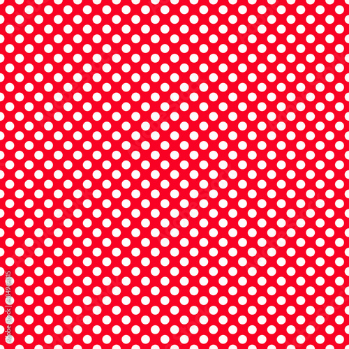 Cuadro en lienzo Red and white polka dot texture as background