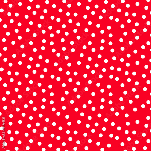 Valokuva Red and white dotted  texture as background