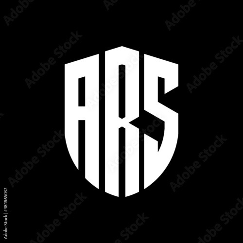 ARS letter logo design. ARS modern letter logo with black background. ARS creative  letter logo. simple and modern letter logo. vector logo modern alphabet font overlap style. Initial letters ARS   photo