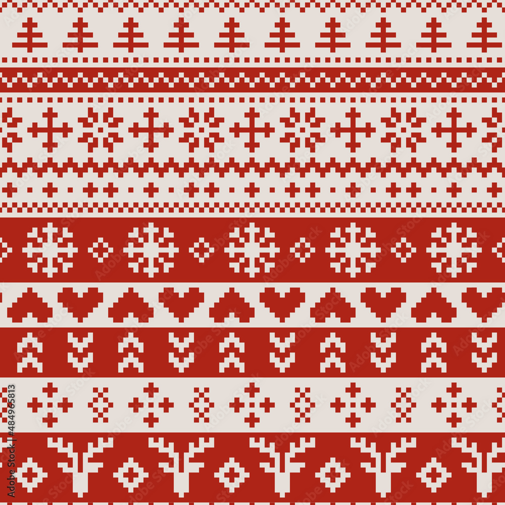 Vector red ugly Christmas jumper seamless pattern background. Ideal for Christmas gifts and decorations. Perfect for fabric, wallpaper, wrapping, scrapbooking and stationery. Surface pattern design. Vector red ugly Christmas jumper seamless pattern background. Ideal for Christmas gifts and decorations. Perfect for fabric, wallpaper, wrapping, scrapbooking and stationery. Surface pattern design.