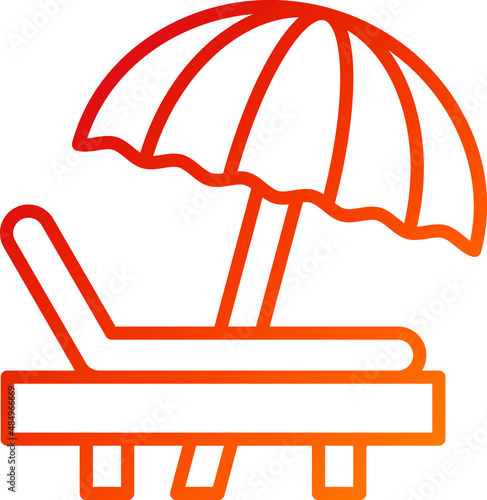 Vector Design Beach Chair Icon Style