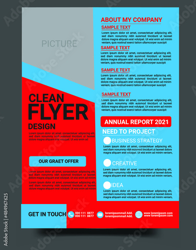 Clean And Modern Business Flyer Design Template 