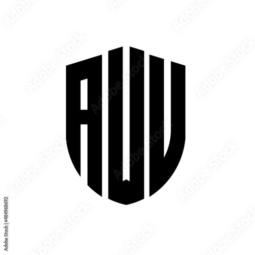 AVU letter logo design. AVU modern letter logo with black background. AVU creative  letter logo. simple and modern letter logo. vector logo modern alphabet font overlap style. Initial letters AVU  photo