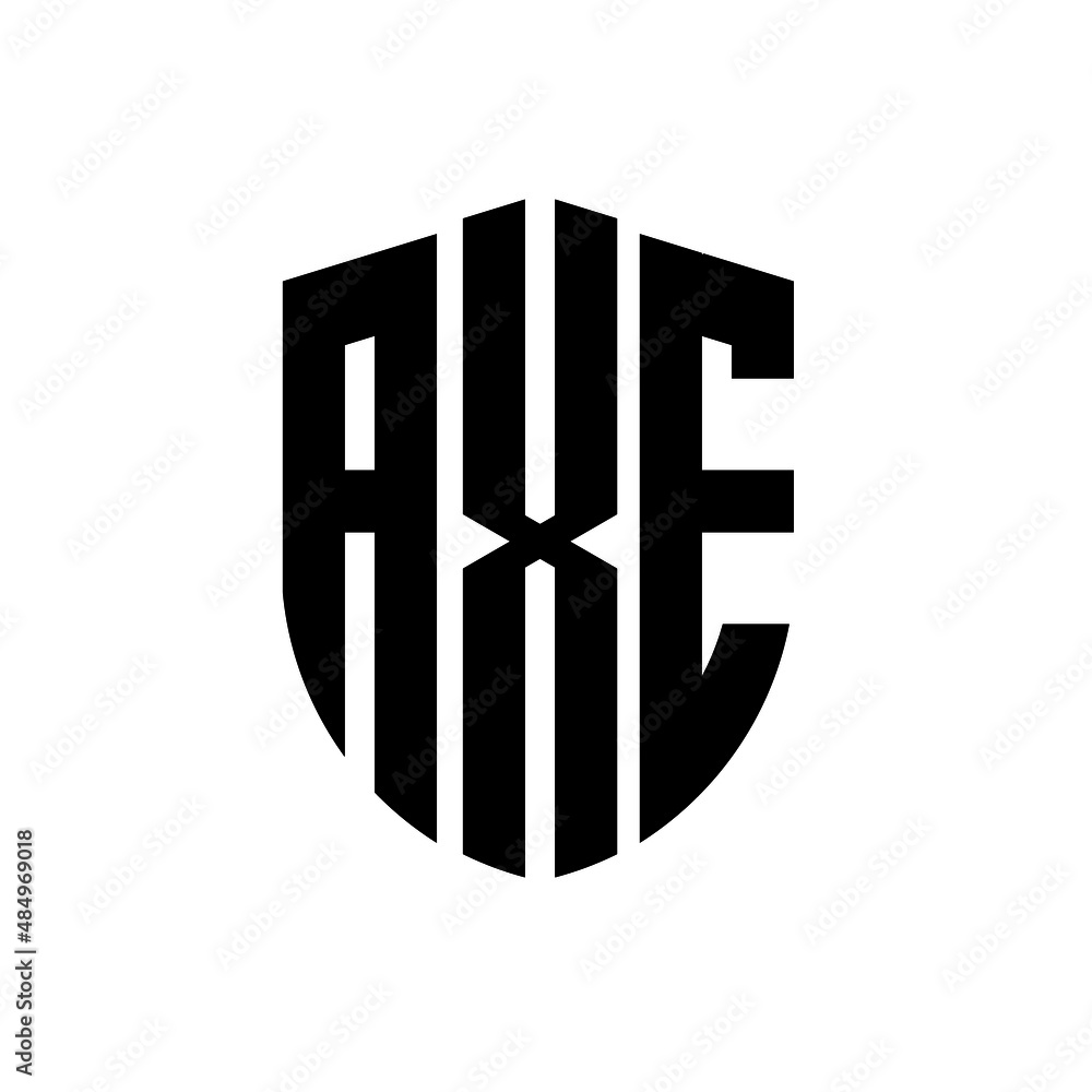 AXE letter logo design. AXE modern letter logo with black background ...