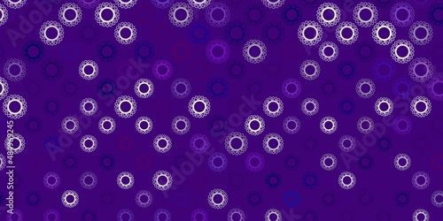 Dark purple vector texture with disease symbols.