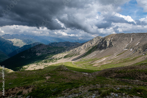 Alpes, paysage au Col de la Bonette.