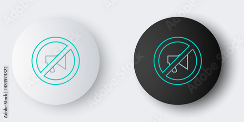 Line Censored stamp icon isolated on grey background. Colorful outline concept. Vector