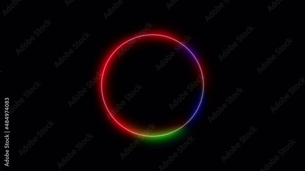 abstract neon circle animation. blue, purple, red, green bright colors. motion graphics template, looped stock video. copy space for text. futuristic hi-tech technology modern style. fluorescent glow abstract neon circle animation. blue, purple, red, green bright colors. motion graphics template, looped stock video. copy space for text. futuristic hi-tech technology modern style. fluorescent glow