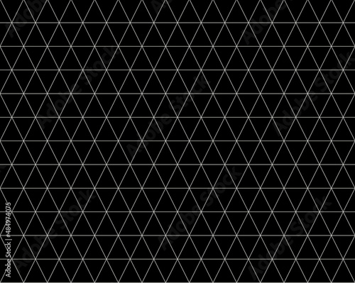 Black abstract triangle pattern, seamless geometric pattern as background