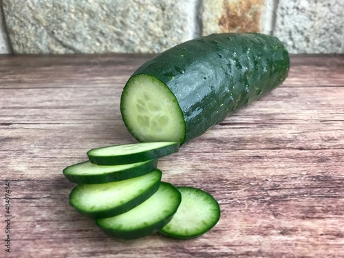 Cutted cucumber 