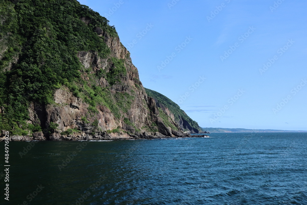 濃昼漁港から見た厚田の海岸 濃昼漁港から見た厚田の海岸