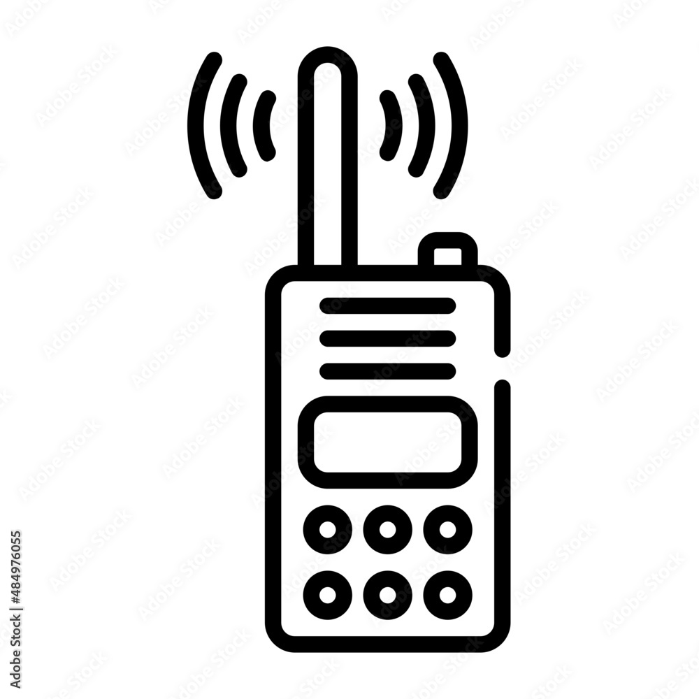Vettoriale Stock walkie talkie line icon | Adobe Stock