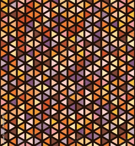 Colorful abstract triangle or cubes pattern thick lines background. Vector illustration.
