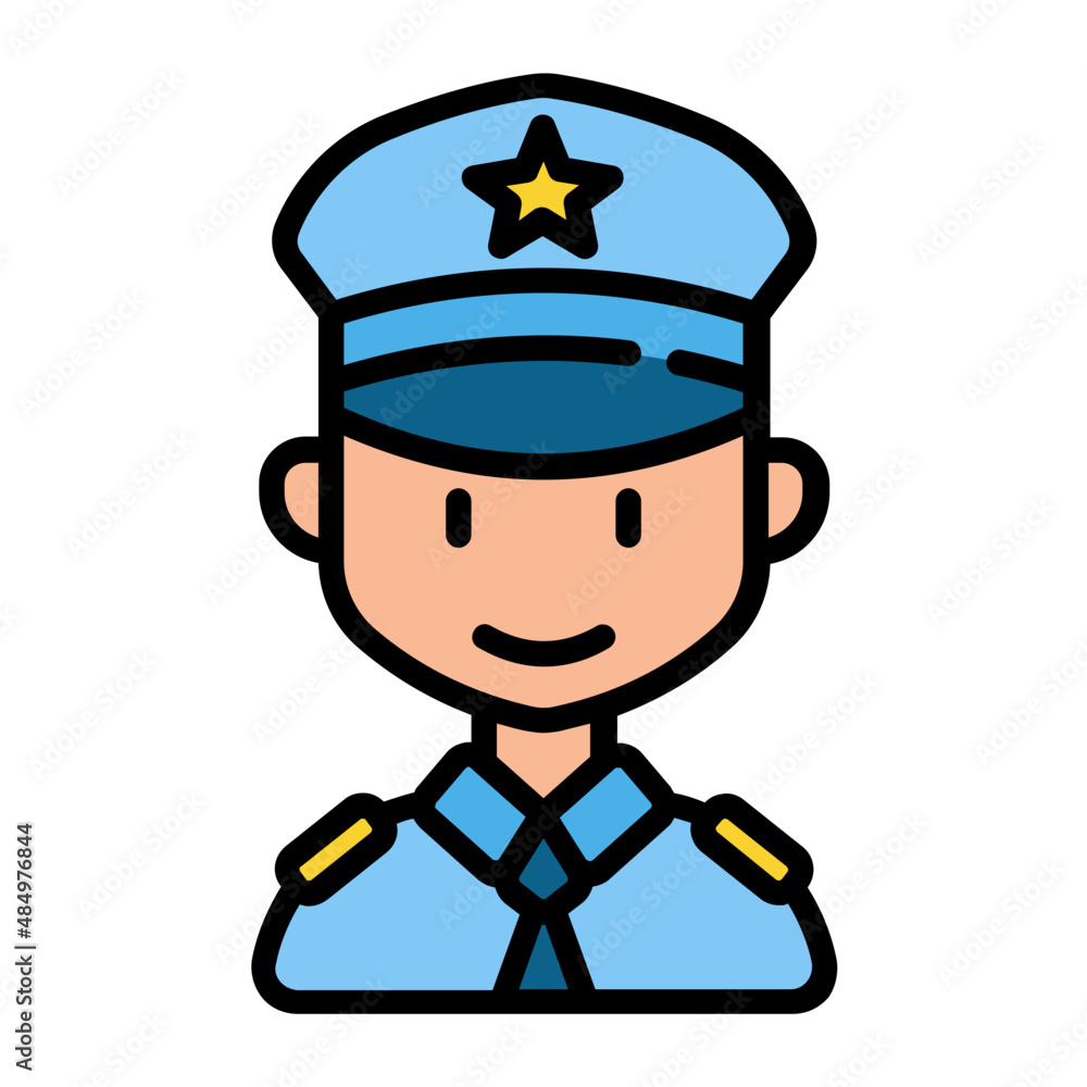 police Color line icon police Color line icon