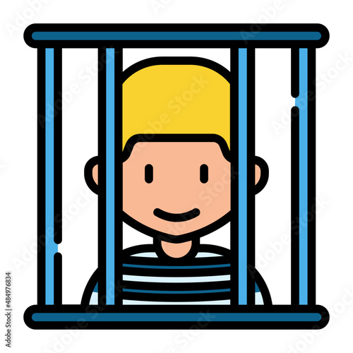 prisoner Color line icon