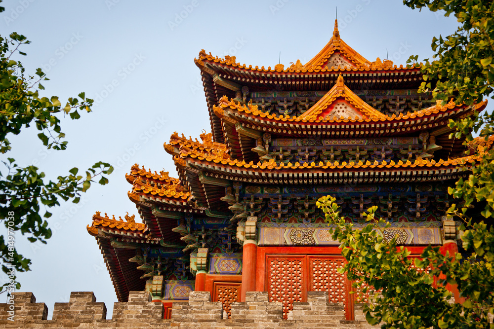 Fototapeta premium The enchanting Forbidden City in Beijing in the morning sunlight. Beijing, China