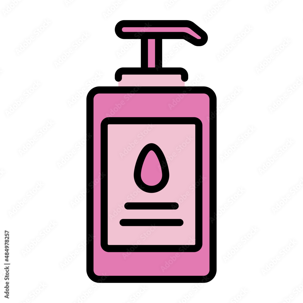 body lotion Color line icon body lotion Color line icon