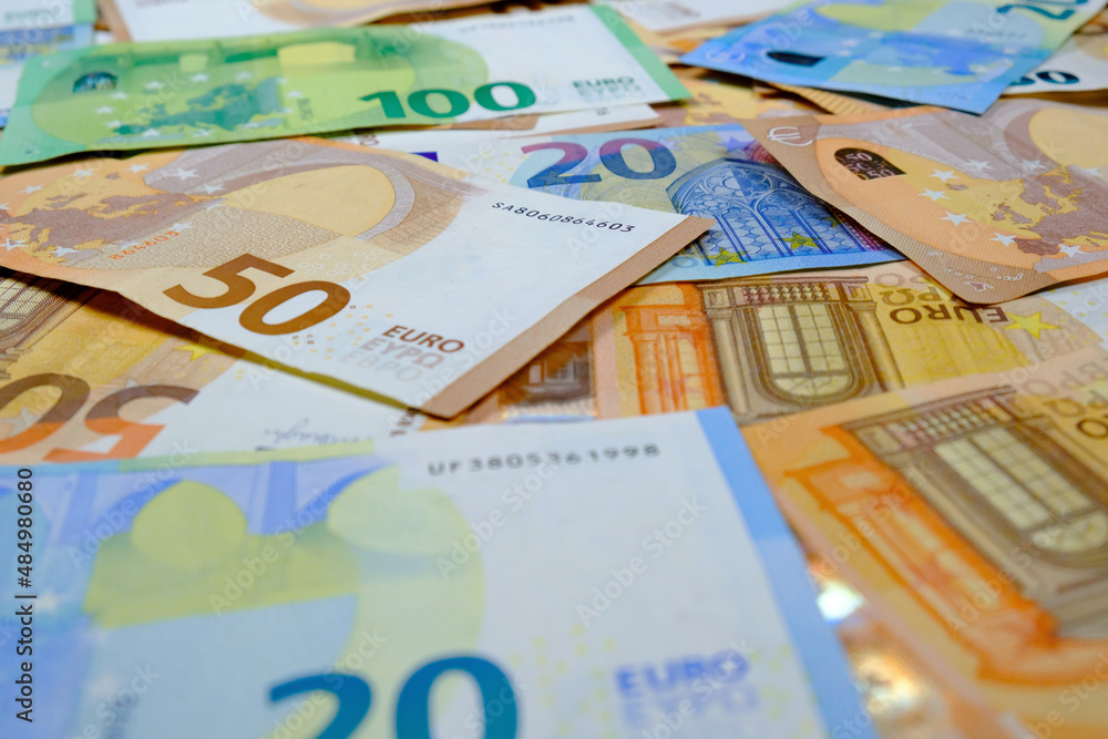 Money. Euro banknotes. Background of european currency Money. Euro banknotes. Background of european currency