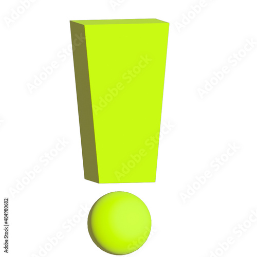 3D Exclamation Point Vector Ai File