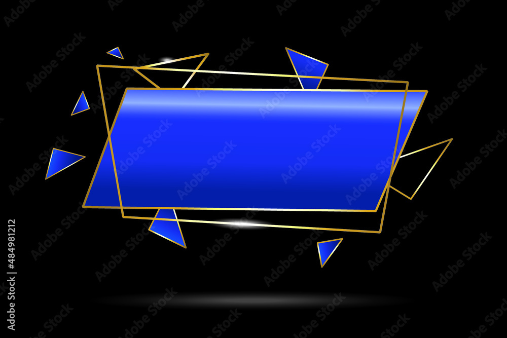 3D Elegant Blue and Gold Isolated Banner Designs Realistic Signboard or Bar with Modern Shiny Gold Frame Modern Realistic Banner Templates for Adding Text or Titles Isolated on Black Background 3D Elegant Blue and Gold Isolated Banner Designs Realistic Signboard or Bar with Modern Shiny Gold Frame Modern Realistic Banner Templates for Adding Text or Titles Isolated on Black Background