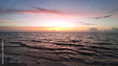 Amazing sunrise at Long Bay, Providenciales, Turks and Caicos Islands. photo