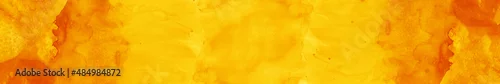 Panel kuchenny z motywem Yellow orange colorful abstract watercolor splash brushes texture illustration art paper long - Creative arts Aquarelle painted background banner panorama, canvas for design, hand drawing