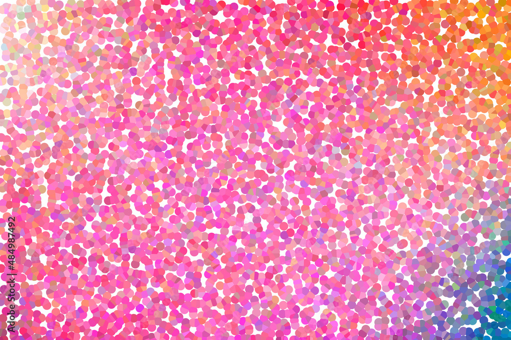 Colourful pointillism background with accent on pink Colourful pointillism background with accent on pink