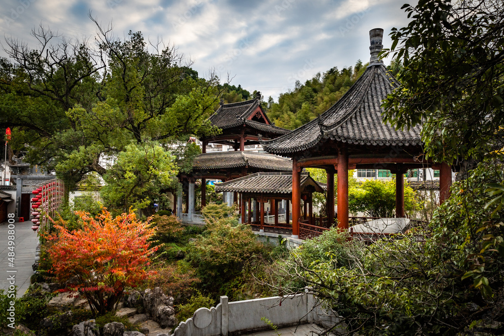 chinese temple in the park chinese temple in the park
