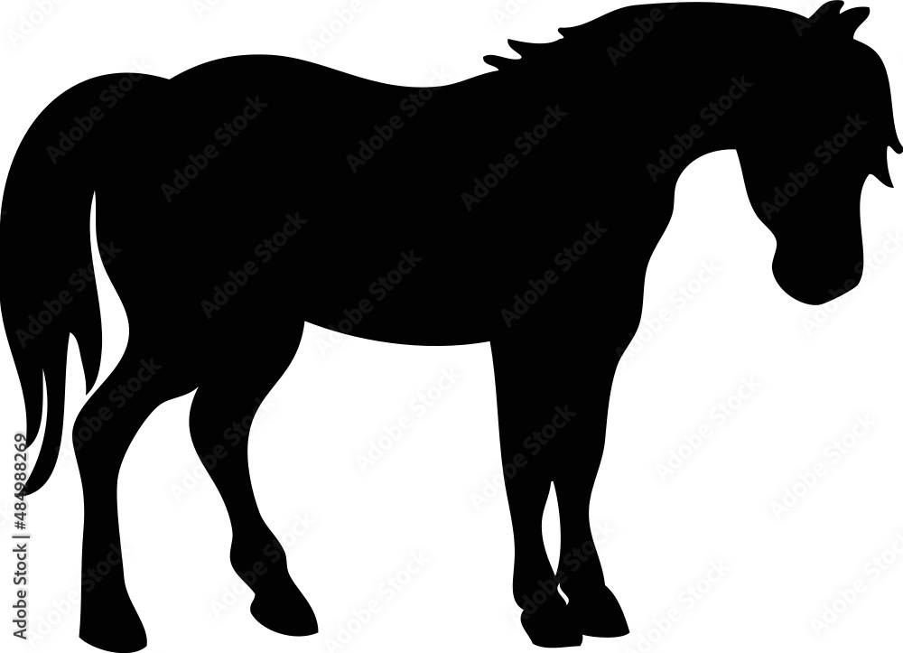 horse silhouette Stock Vector | Adobe Stock