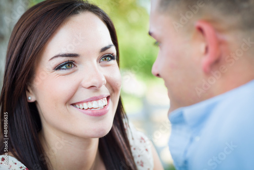Happy Romantic Caucasian Co...