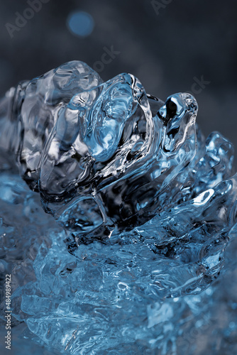 Ice closeup melting