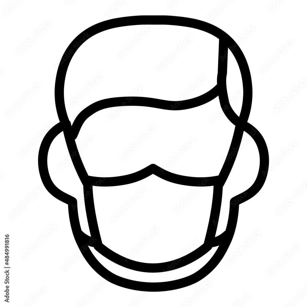 Man In Mask Flat Icon Isolated On White Background Man In Mask Flat Icon Isolated On White Background